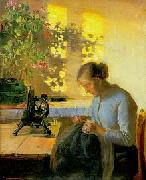 Anna Ancher Syende fiskerpige oil on canvas